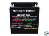 AlphaPower AGM Motorcycle Battery 12V 5.5Ah from Taiwan
