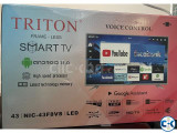 Triton Official NIC-43F8VS 43 Voice Control LED Smart TV