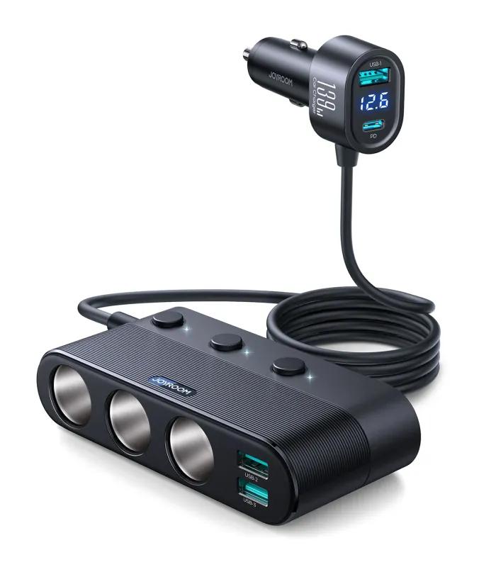 JOYROOM JR-CCL01 139W 7 in 1 Cigarette Lighter Splitter Car Charger