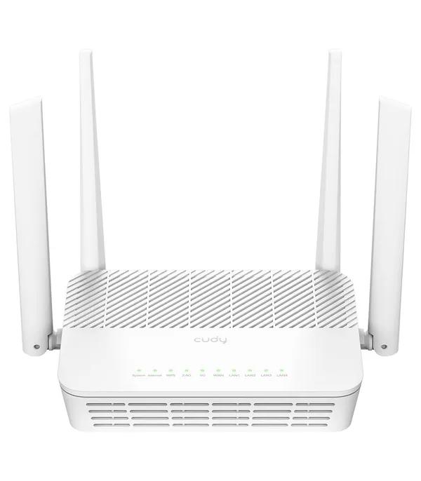 Cudy WR3000S AX3000 Dual Band WiFi 6 Mesh Router, 5 Gigabit Ethernet RJ45 Ports, 4 Antennas, MU-MIMO, OpenVPN