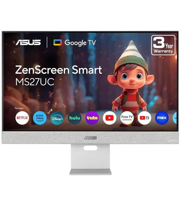 Asus ZenScreen MS27UC 27 Inch 4K UHD Type-C Smart Monitor with Google TV