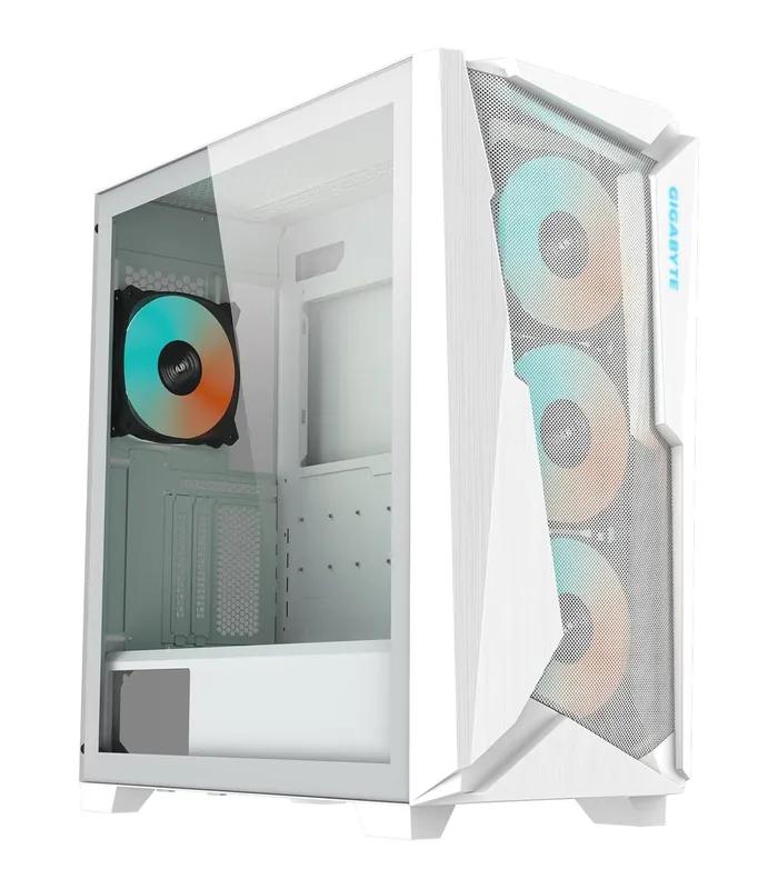GIGABYTE C301 Glass White Mid Tower – E-ATX Gaming Case for Ultimate Style