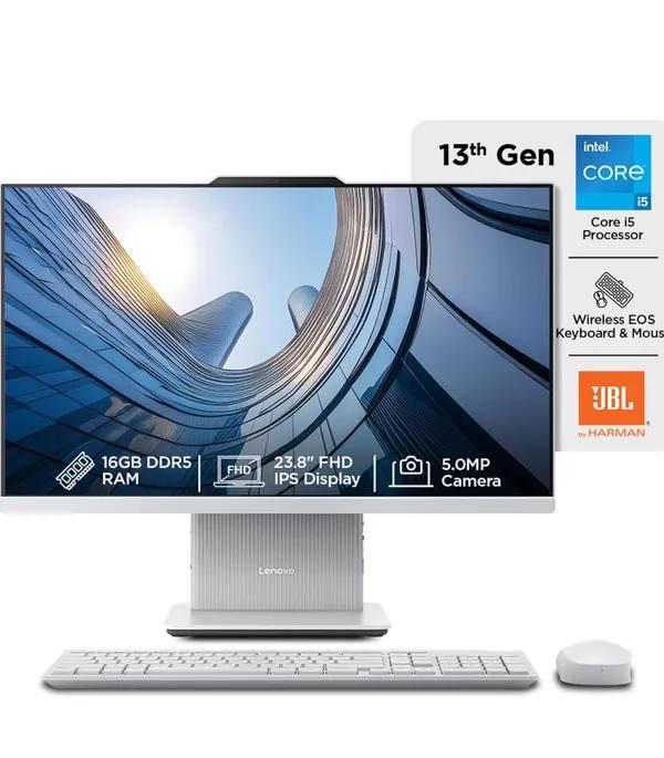 Lenovo IdeaCentre AIO 24IRH9 Intel Core i5 13420H 23.8 Inch FHD Display (White, 512GB SSD Storage, 16GB DDR5 RAM) All in One PC