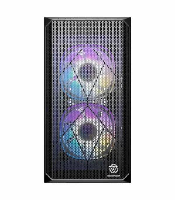 Revenger BULLET Mesh RGB Mini Tower Black Micro-ATX Gaming Desktop Casing – Sleek & Gaming-Ready!