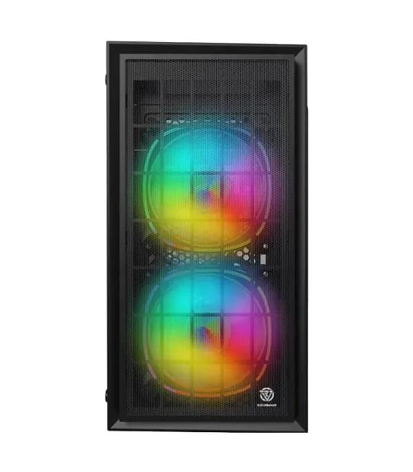 Revenger FIRE Mesh RGB Mini Tower Black Micro-ATX Gaming Desktop Casing