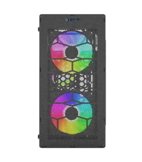T-wolf NEOPULSE RGB Mid Tower Black Micro-ATX Gaming Desktop Case