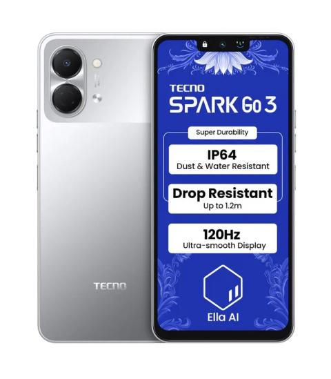 Tecno SPARK Go 3 (Titanium Grey, 128GB Storage, 4GB RAM) - Buy online at ClickBD