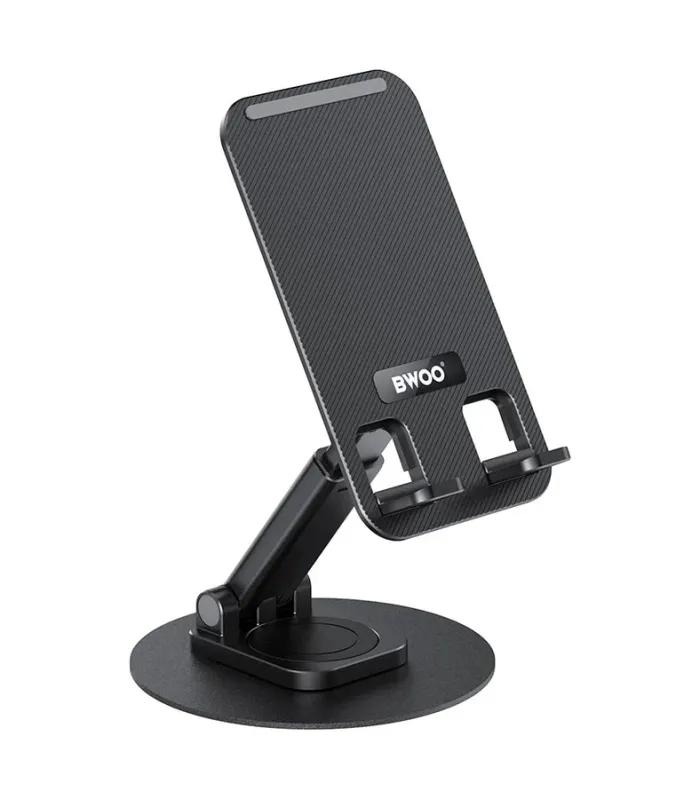 Bwoo BO-ZJ132 Black 360 Degree Rotating Desktop Phone Holder