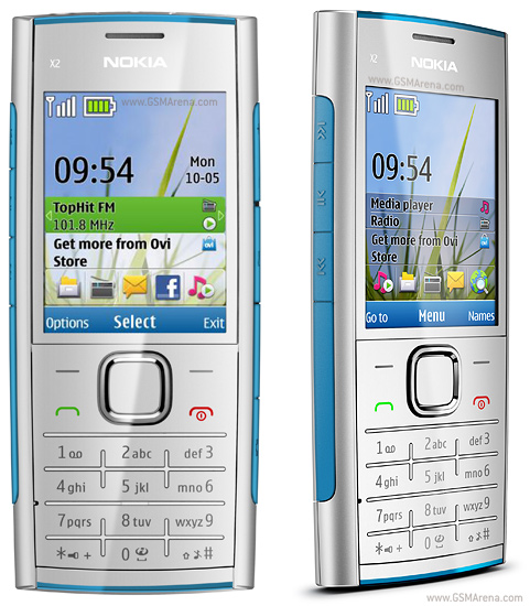 Nokia x2-00.............silver nd blue large image 0