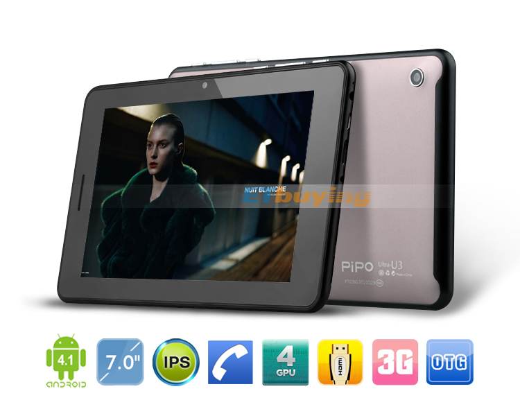 7 PIPO U3 3G Phone Call Tablet PC Free Gift Offer  large image 0