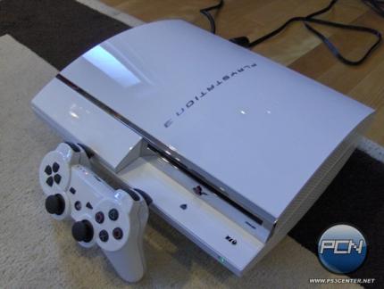 Sony playstation 3 pearl white 6 months used like new large image 0