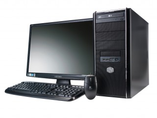 Full Desktop Computer With 16in Aoc LCD Monitor graphics car