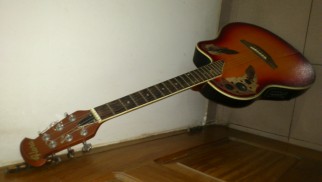 acoustic guitar for sell looks like new 