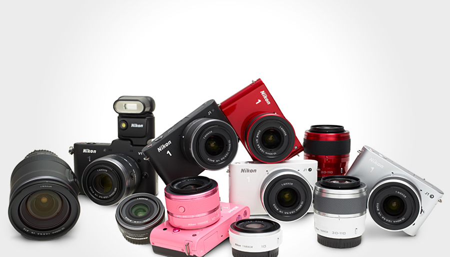 Nikon 1 J1 with 10-30mm and 30-110mm lenses large image 0