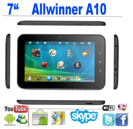 Allwinner A10 cortex-A8 1.2ghz 4gb 512 ram mali 400 wifi large image 0