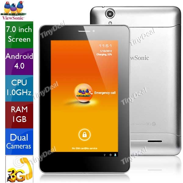  VIEWSONIC ViewPad 7D 3G Tablet Phone large image 0