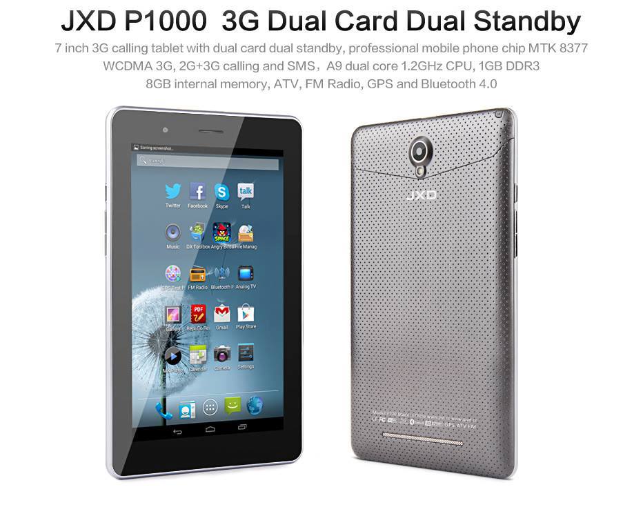 JXD P1000 8GB 3G Video Calling Dual Core Dual cam 1GB RAM large image 0