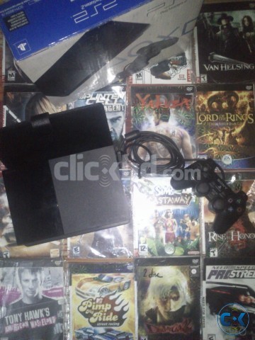 Play Station 2 Slim With 16 game CD  large image 0