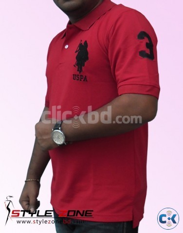 Men s Red Color US Polo T-shirt large image 0