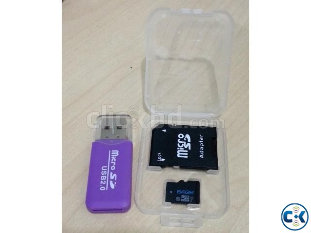 64GB MicroSD Class10 - Free card reader and adapter large image 0