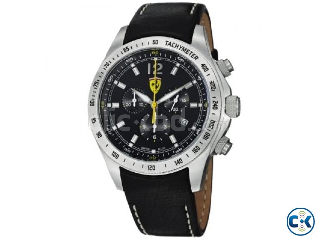 Ferrari Scuderia Chronograph Techymeter Rubber Black Belt large image 0