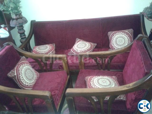 Original Shegun wooden Sofaset- 5 seats large image 0