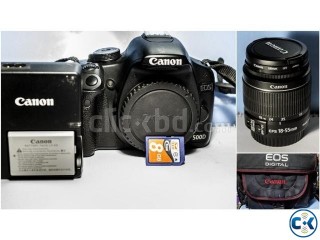 canon 500D with 18-55mm and bag low price