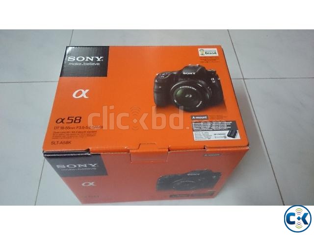 Sony Alpha a58 DSLR Camera with 18-55mm Lens US Model  large image 0