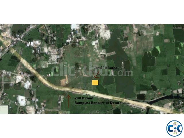 Urgent land sell 10 katha khilgaon.personal land 200 ft road large image 0