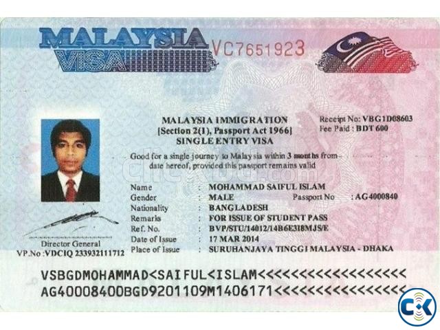 Malaysia contract student visa Airticket Immigration etc large image 0