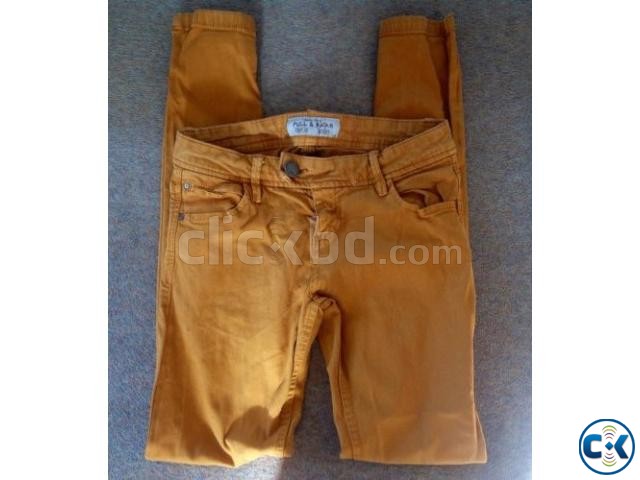 PULL BEAR KHAKI BROWN JEANS large image 0