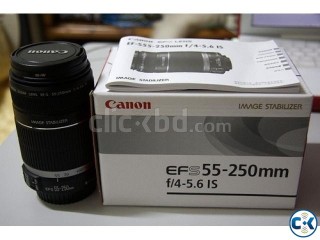 CANON EF-S 55-250mm f 4-5.6 IS Lens .