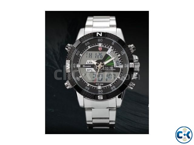 SHARK 6 Colors Digital Analog LCD Chronograph Watch large image 0