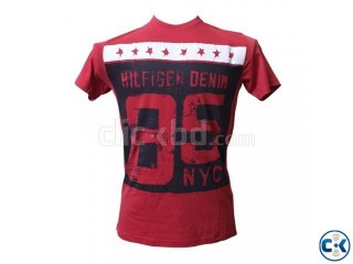 Tommy Hilfiger Latest T-Shirt - 8 Star Red Design