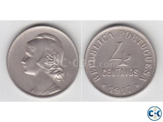 PORTUGAL 4 CENTAVOS 1917 COIN