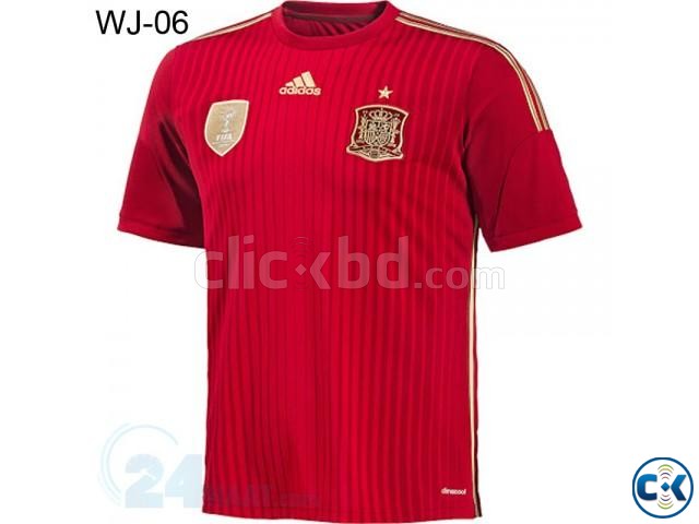 Spain 2014 World Cup Home Jersey large image 0