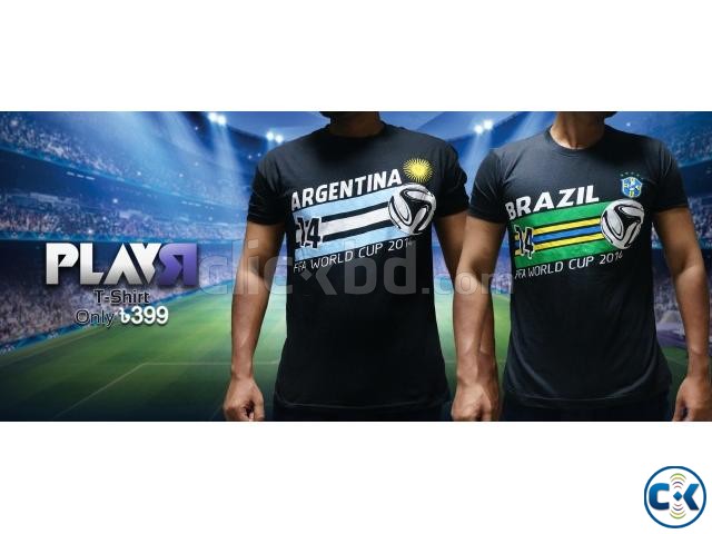 Brazil-Argentina world cup T-shirt free delivery  large image 0