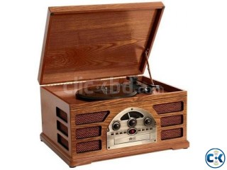 Wooden Retro Turntable 3 Speed Record Player Beech 