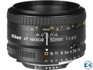 Nikon 50mm prime lens f1.8D