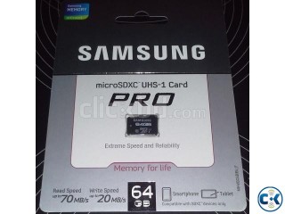 Original Samsung 64GB Class 10 Speed Micro SD Memory Card