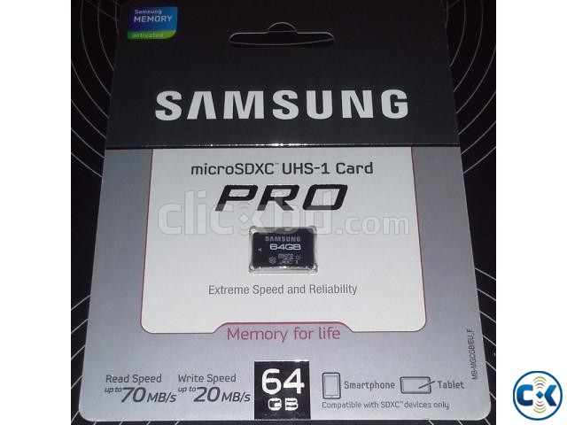 Original Samsung 64GB Class 10 Speed Micro SD Memory Card large image 0