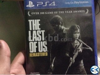 Last Of Us Remastered PS4 for sale for 3000tk