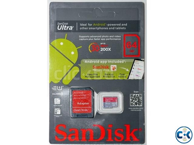 SanDisk 64GB micro SD Memory Card Class 10  large image 0