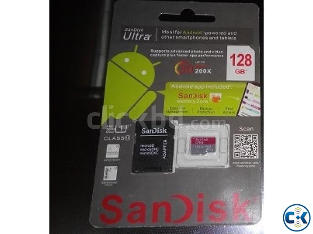 128 gb sandisk sd card class 10 large image 0