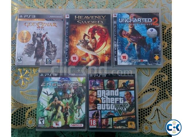 PS3 Slim With 5 Genuine exclusive games large image 0