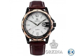 Orkina 6 Colors Mens Boyfriend Leather Date Sport Quartz Wri