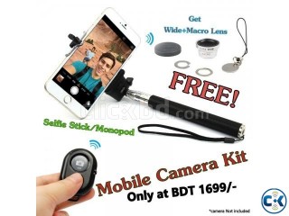 Mobile Camera Kit Selfie Stick Mobile lens 