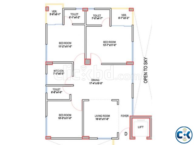 new 3 bed apartment at kakrail for sale large image 0