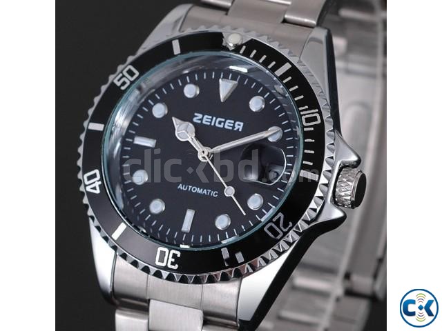 ZEIGER STAINLESS STEEL AUTOMATIC SUBMARINER WATCH DATE large image 0