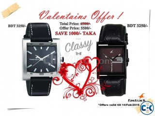 Fastrack Couple Watch at Discount for this Valentain Day